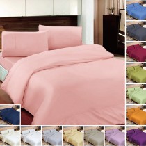 【FITNESS】純棉素雅雙人床包枕套組(內束高35公分)-台灣生產製造