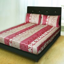 【Victoria】純棉單人床包+枕套二件組 - 飄花粉