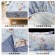 【FITNESS】精梳棉雙人加大四件式兩用被床包組-嫚花沁語(藍/粉兩色)